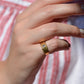 Romantic Antique Rose Cut Starburst Ring