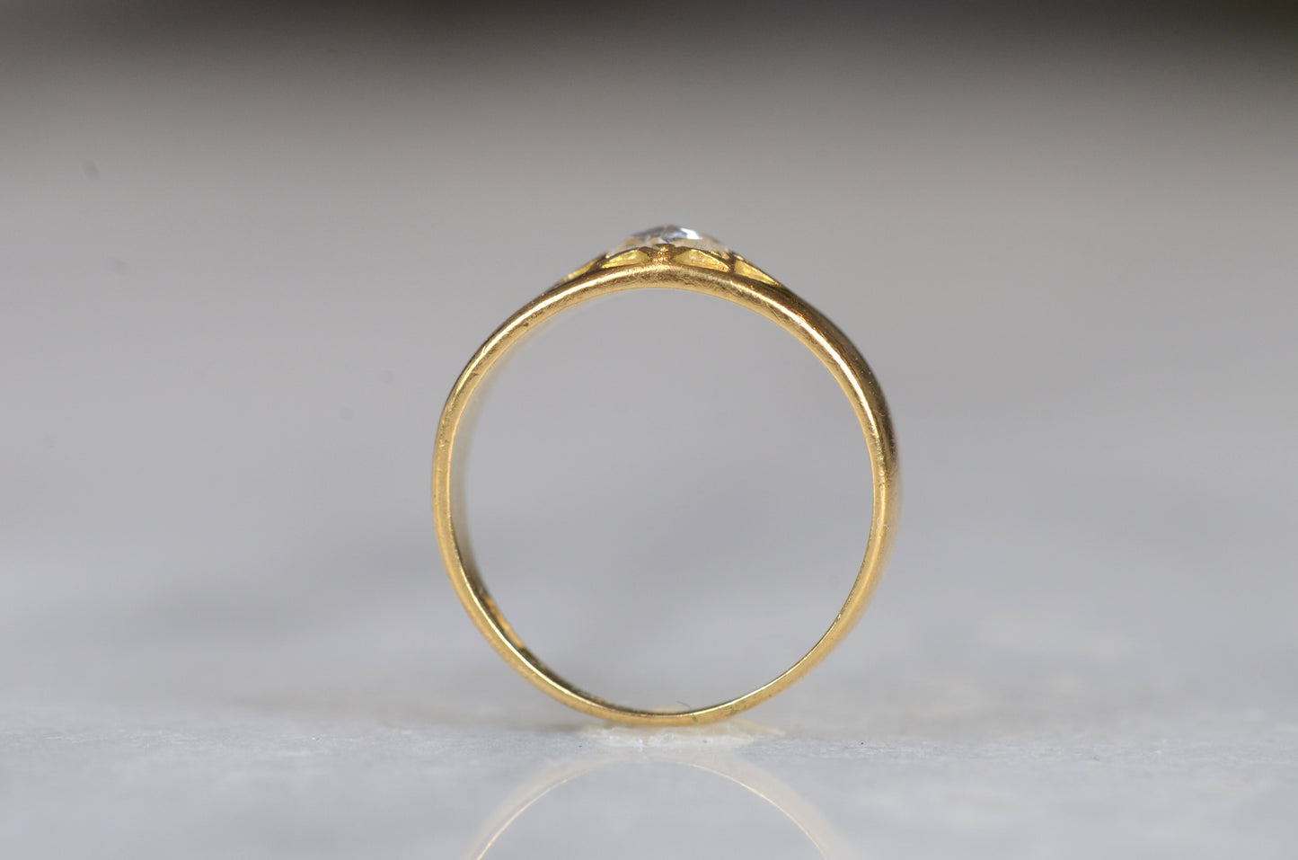 Romantic Antique Rose Cut Starburst Ring