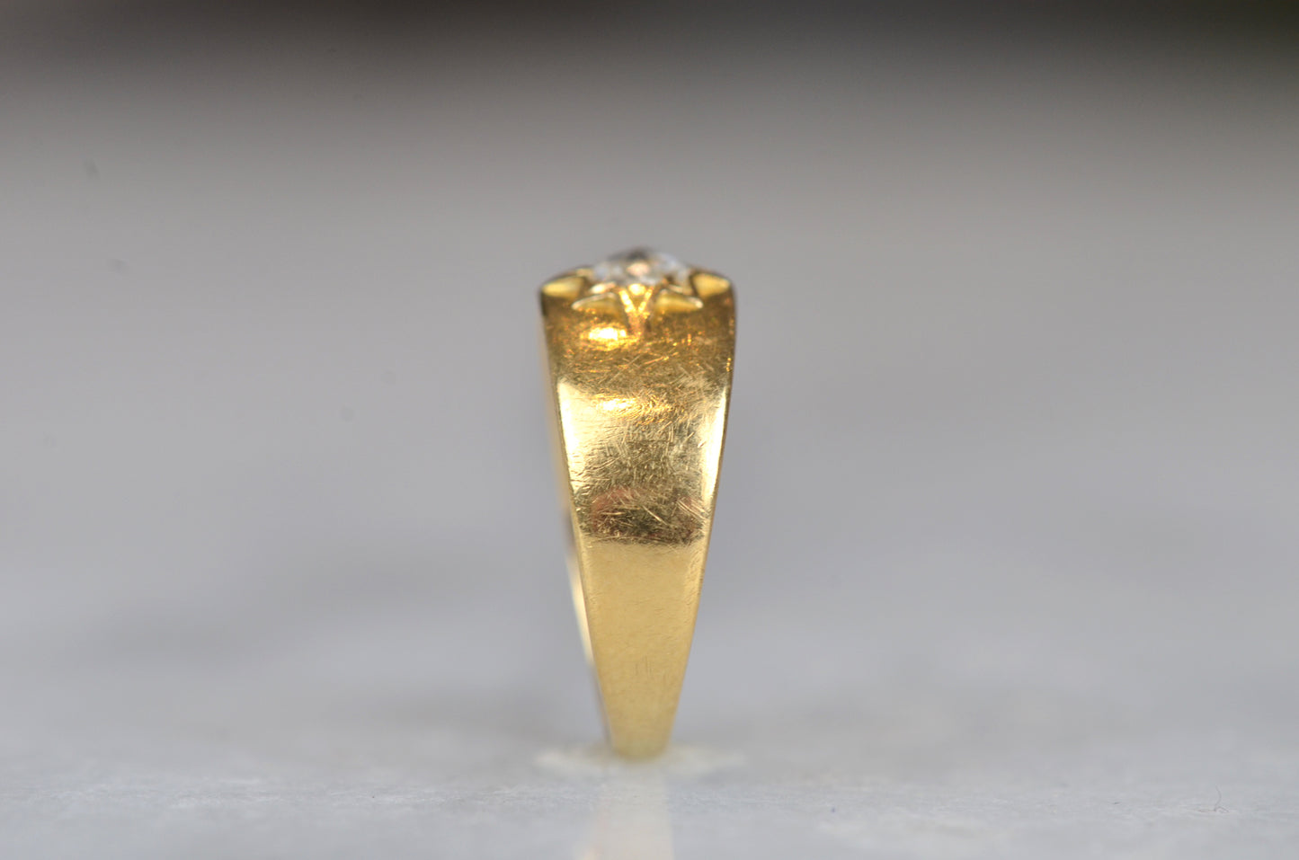 Romantic Antique Rose Cut Starburst Ring