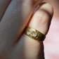 Romantic Antique Rose Cut Starburst Ring