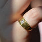 Romantic Antique Rose Cut Starburst Ring