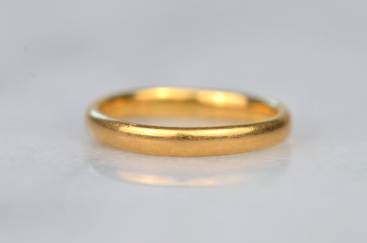 Thick 22k Band 5 7/8 1934