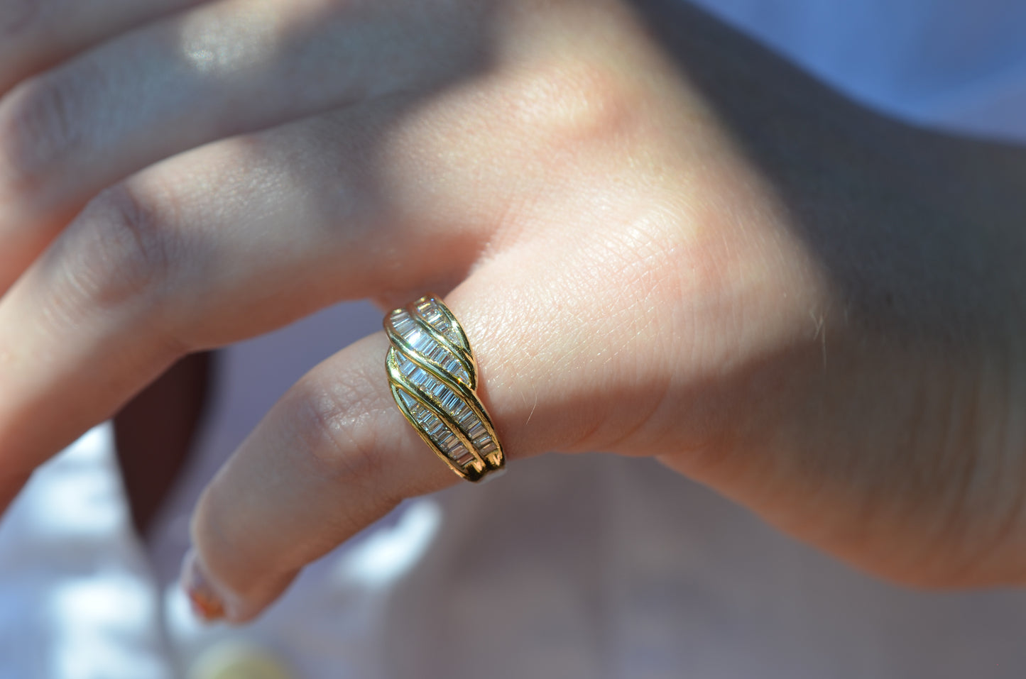 Gorgeous Vintage Baguette Cluster Ring