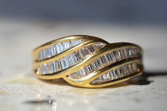 Gorgeous Vintage Baguette Cluster Ring