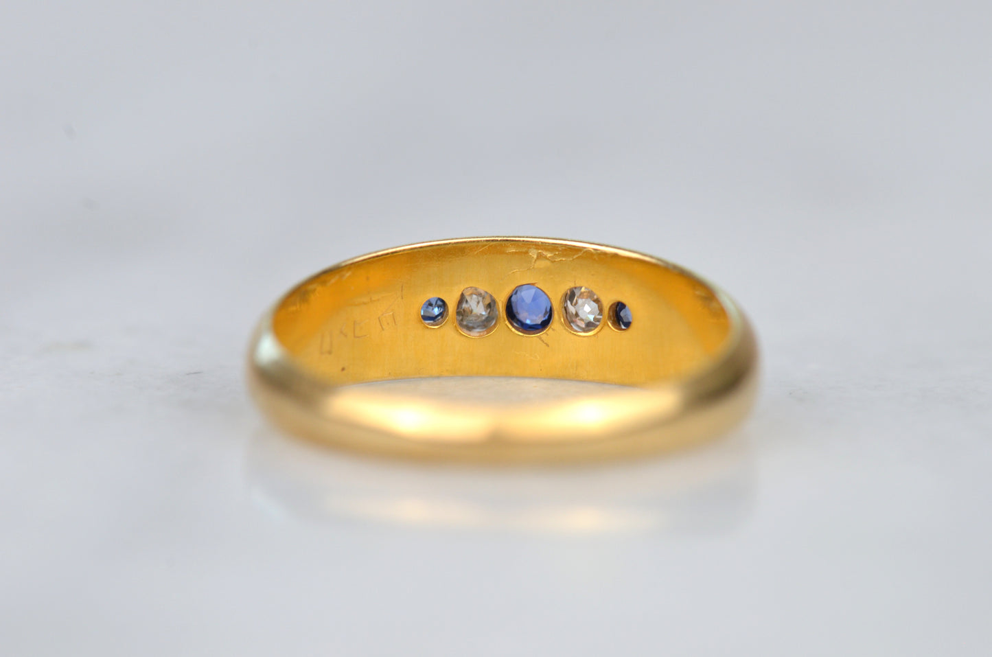 Easy Antique Sapphire Diamond Band Ring