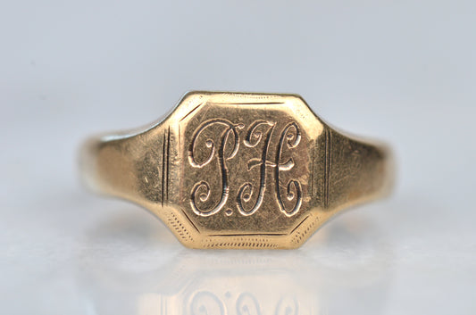Sentimental Retro Signet Ring PH