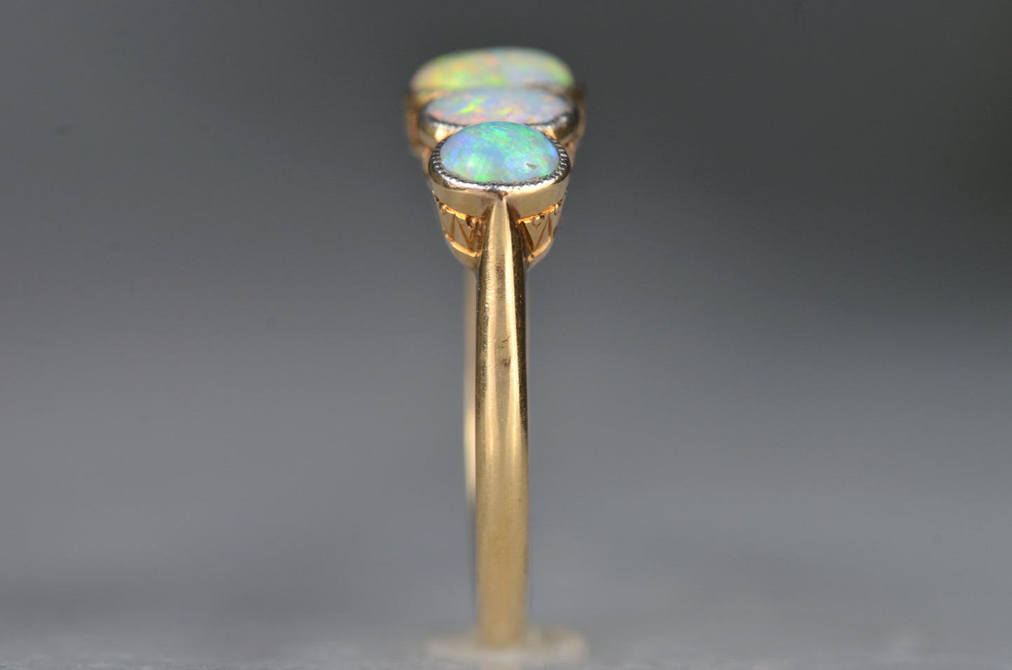 Vivid Edwardian Opal Five Stone Ring