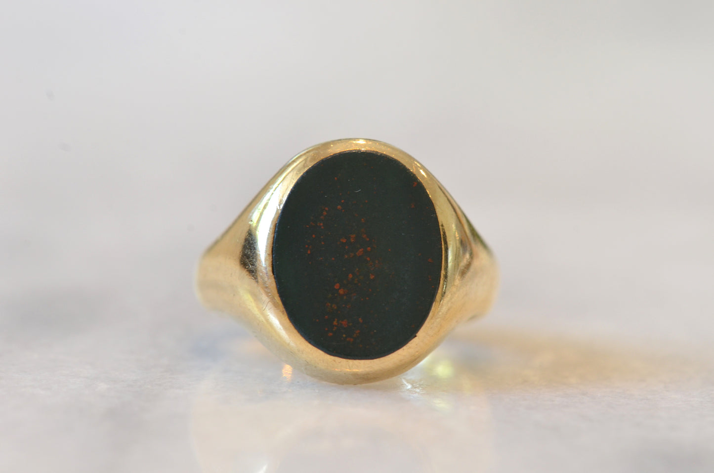 Heavy Vintage Bloodstone Ring