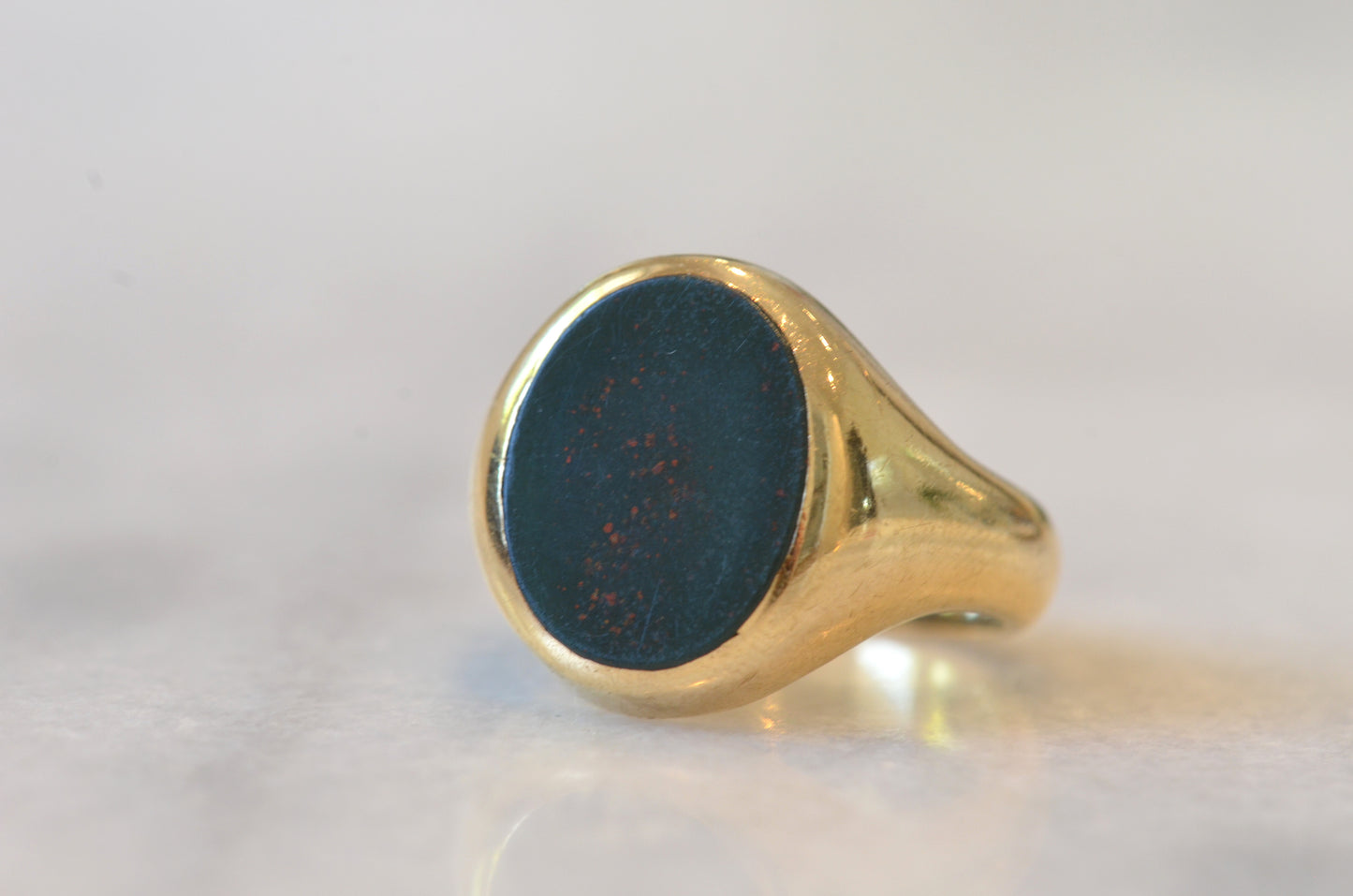Heavy Vintage Bloodstone Ring