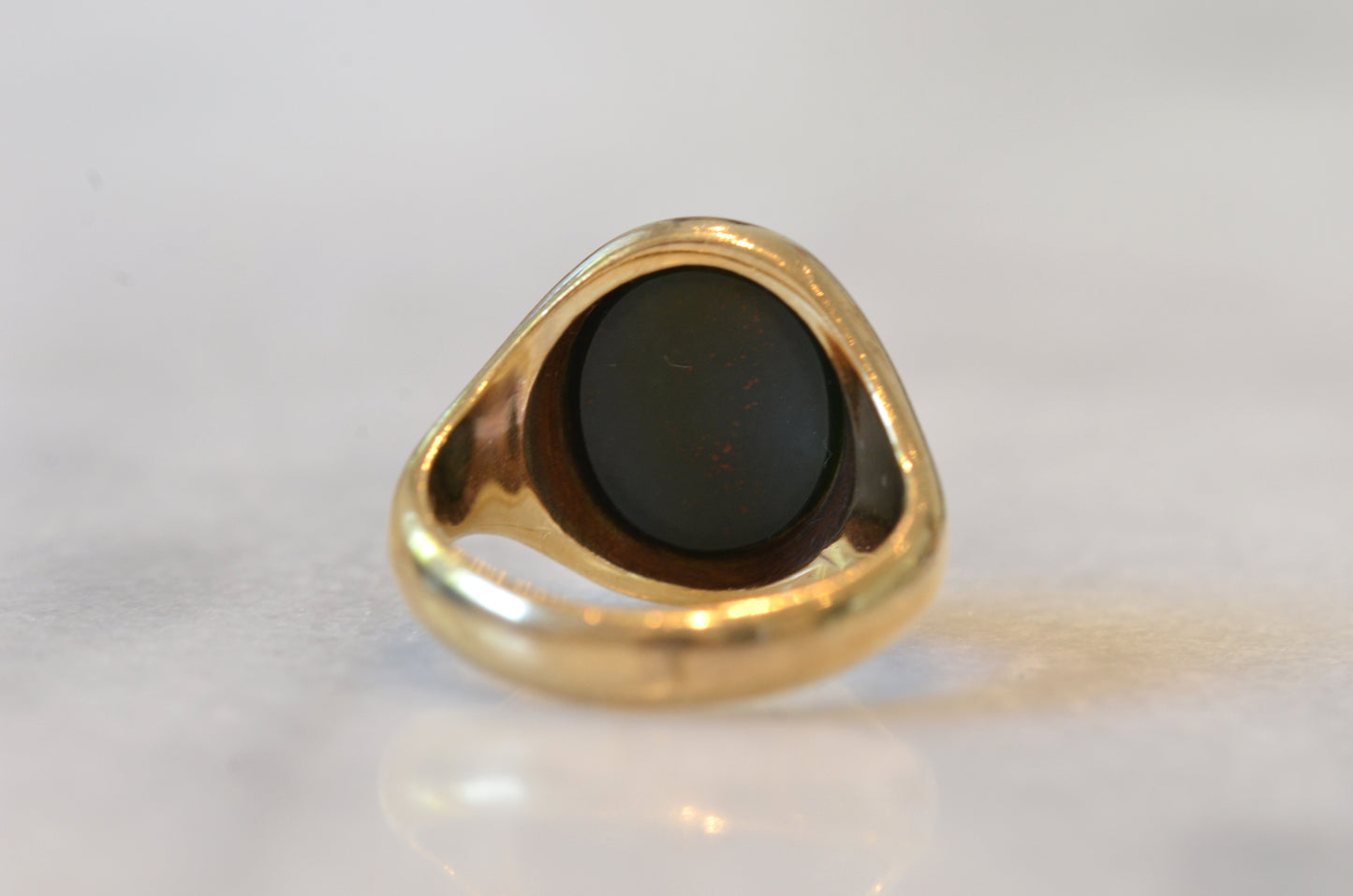 Heavy Vintage Bloodstone Ring