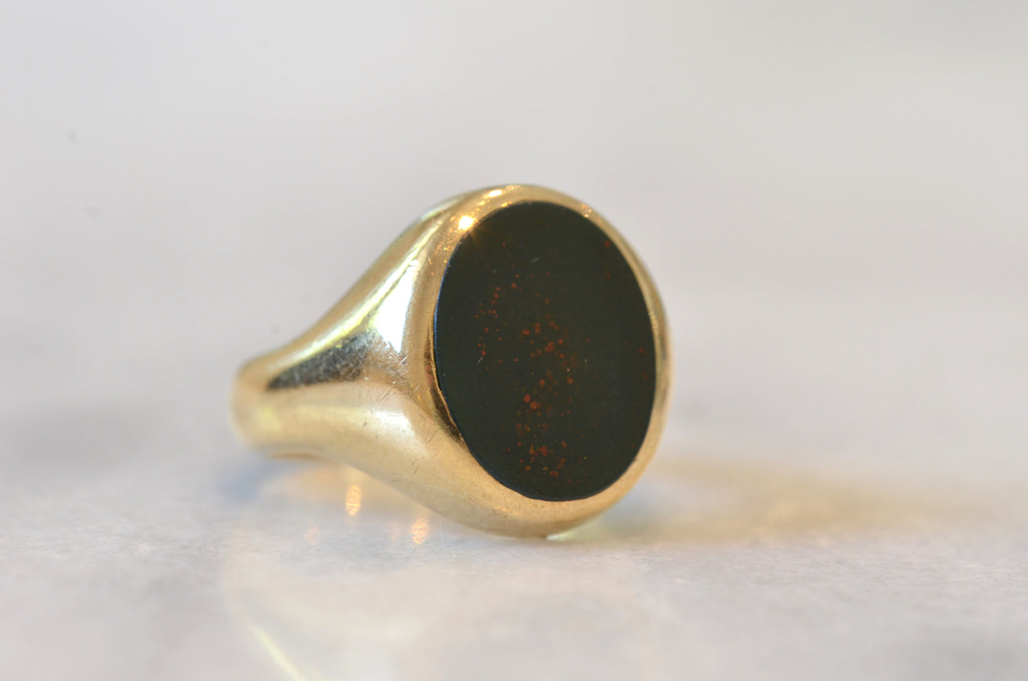 Heavy Vintage Bloodstone Ring