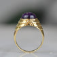 Dramatic Midcentury Amethyst Cocktail Ring