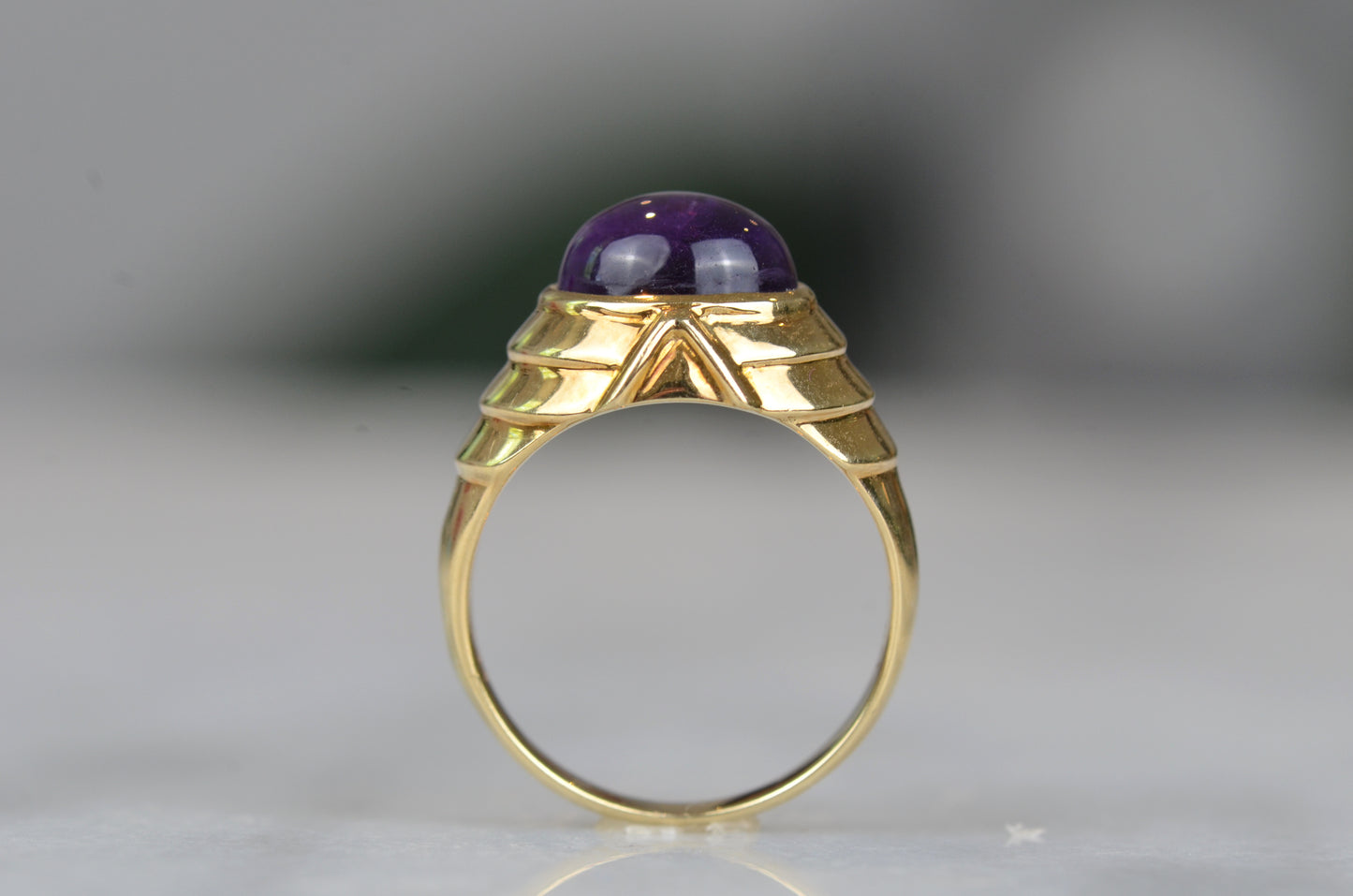 Dramatic Midcentury Amethyst Cocktail Ring
