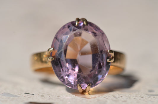 Rustic Vintage Amethyst Ring