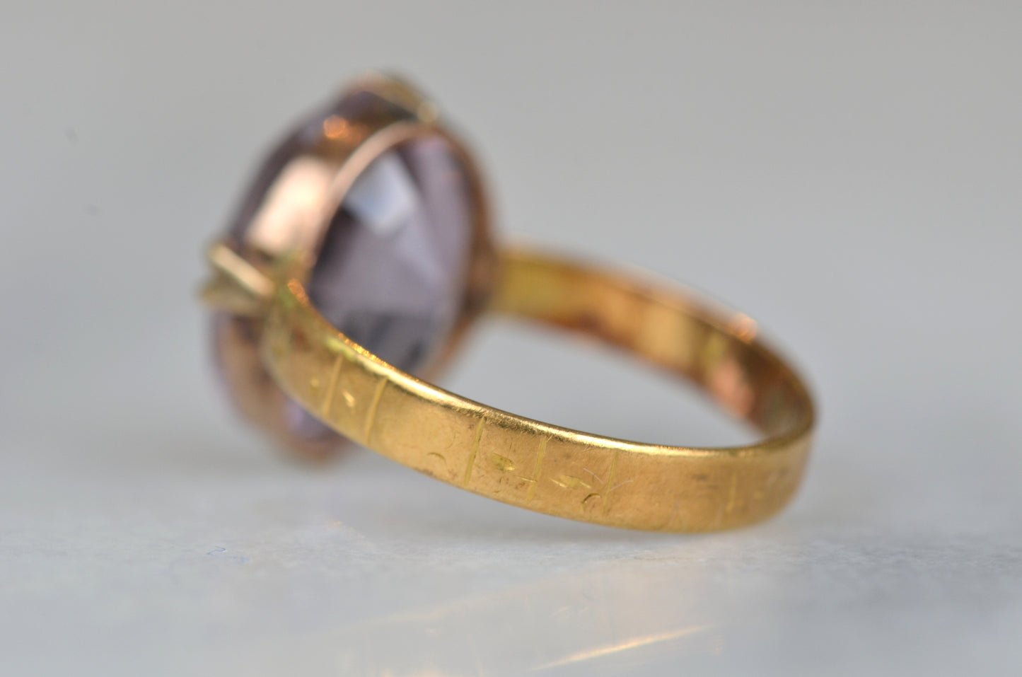 Rustic Vintage Amethyst Ring