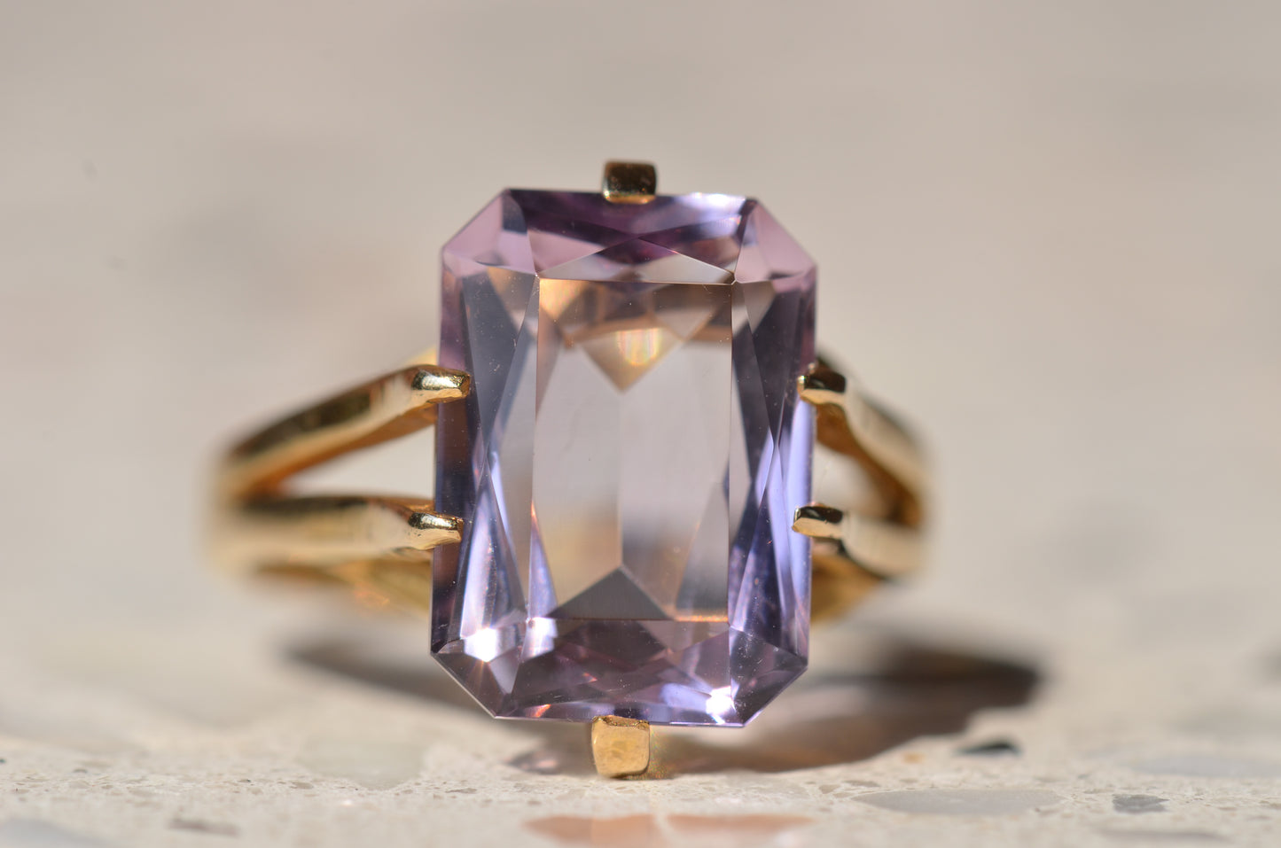 Chic Vintage Amethyst Cocktail Ring