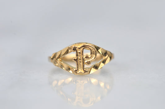 Extra Tiny "P" Baby Ring