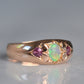 Smooth Antique Opal and Garnet Ring