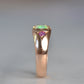 Smooth Antique Opal and Garnet Ring