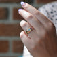 Smooth Antique Opal and Garnet Ring
