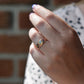 Smooth Antique Opal and Garnet Ring