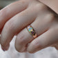 Smooth Antique Opal and Garnet Ring