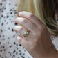 Smooth Antique Opal and Garnet Ring