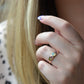 Smooth Antique Opal and Garnet Ring