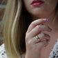 Smooth Antique Opal and Garnet Ring