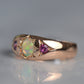 Smooth Antique Opal and Garnet Ring