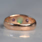 Smooth Antique Opal and Garnet Ring