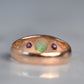 Smooth Antique Opal and Garnet Ring