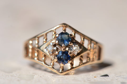Protective Vintage Sapphire Ring