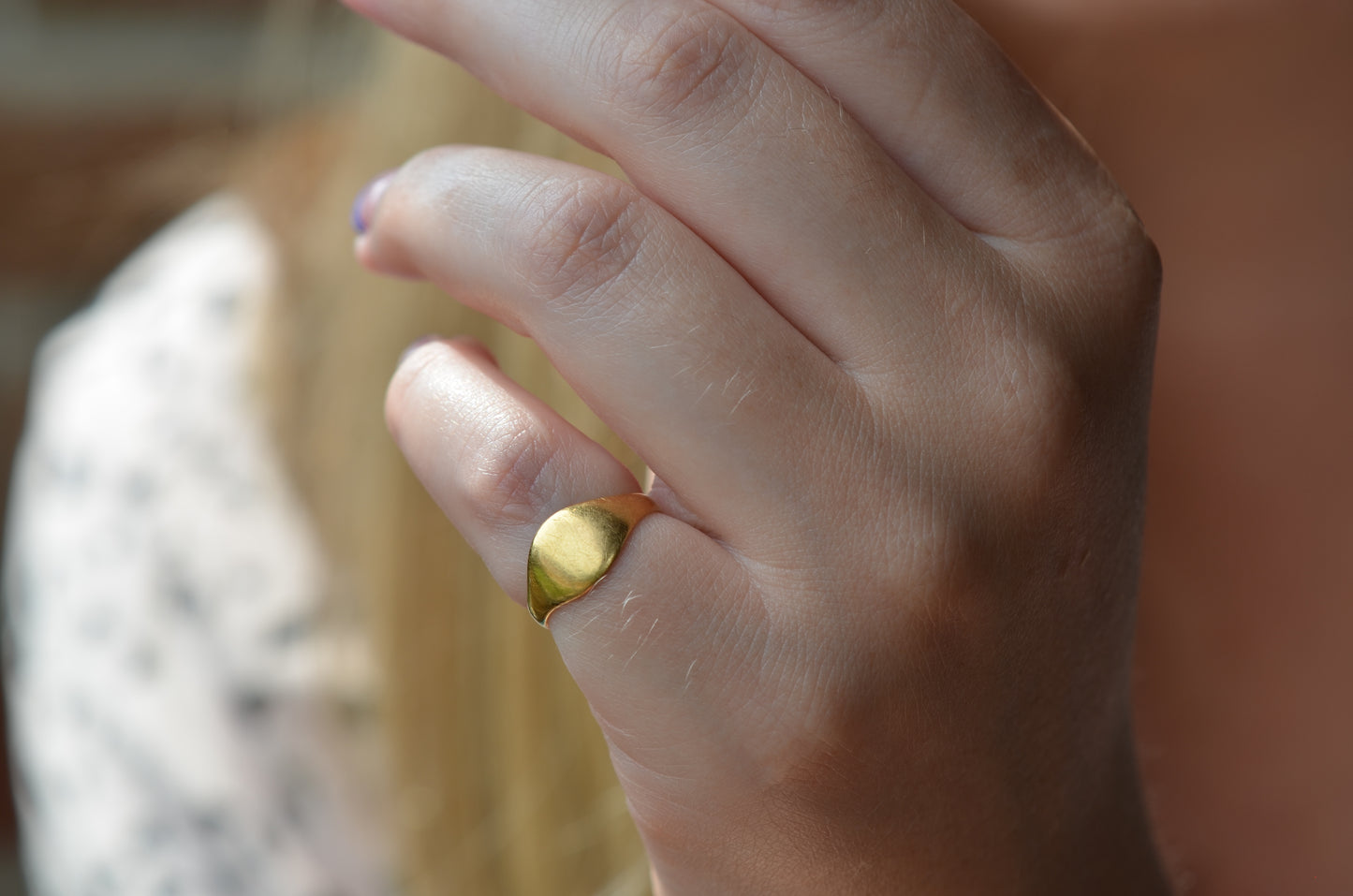 Buttery Baby Signet Ring