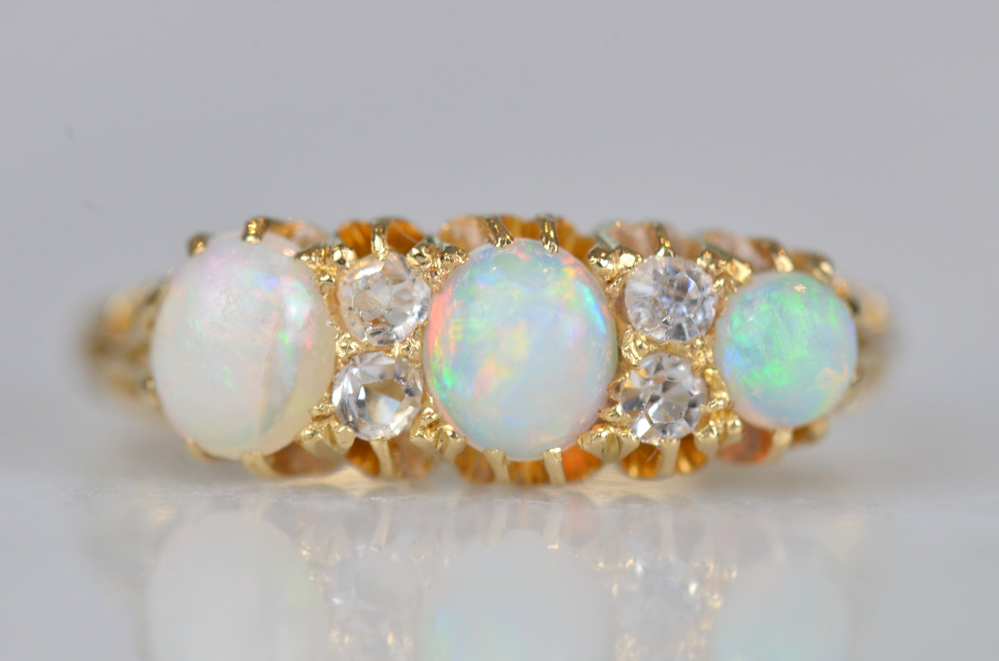 Quirky Antique Opal & Paste Ring