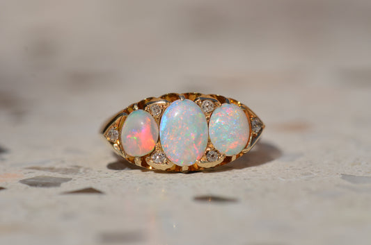 Effervescent Antique Opal Ring