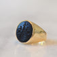 Exquisite Carved Onyx Crest Ring