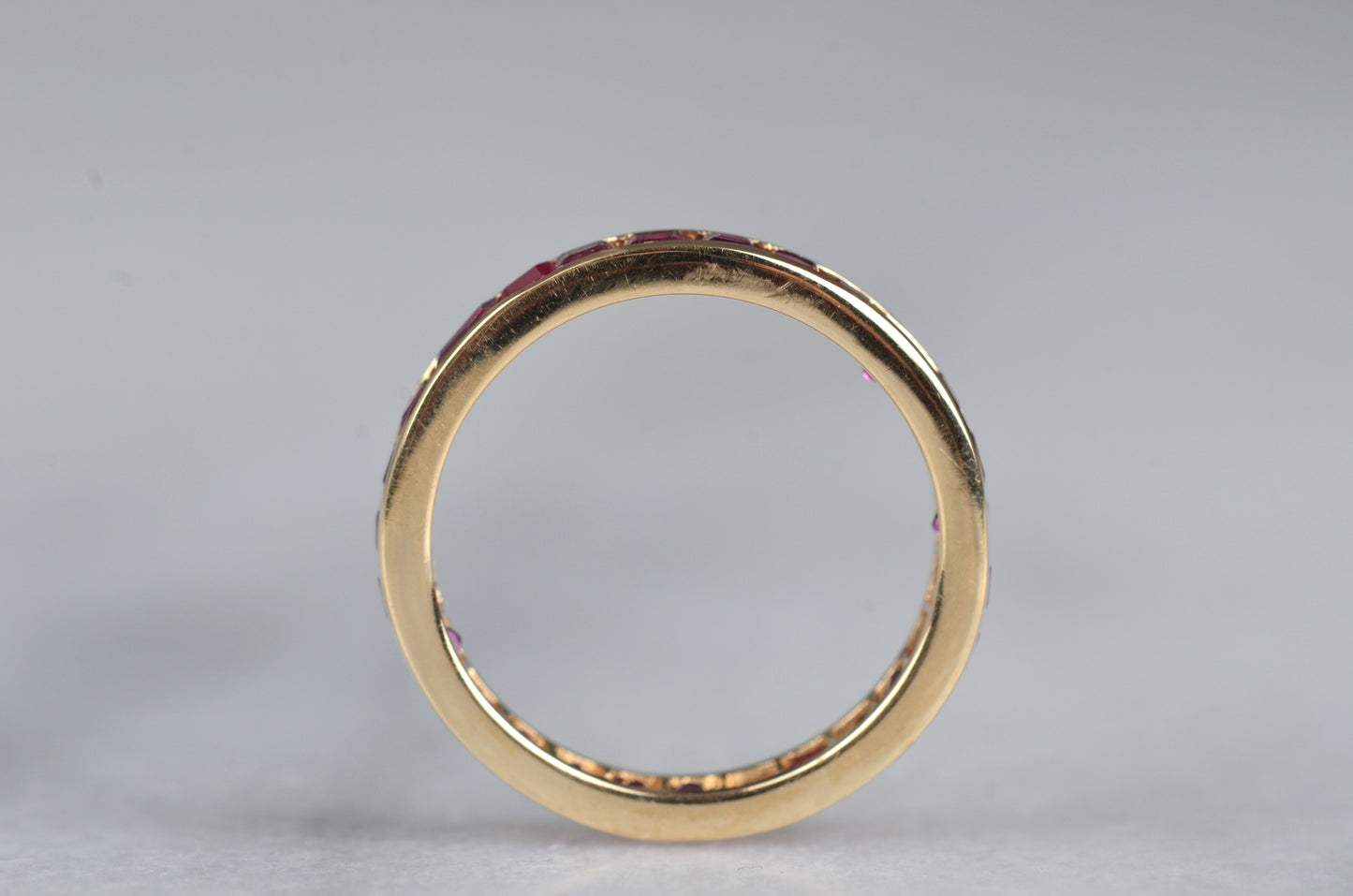 Warm Vintage Ruby Eternity Ring