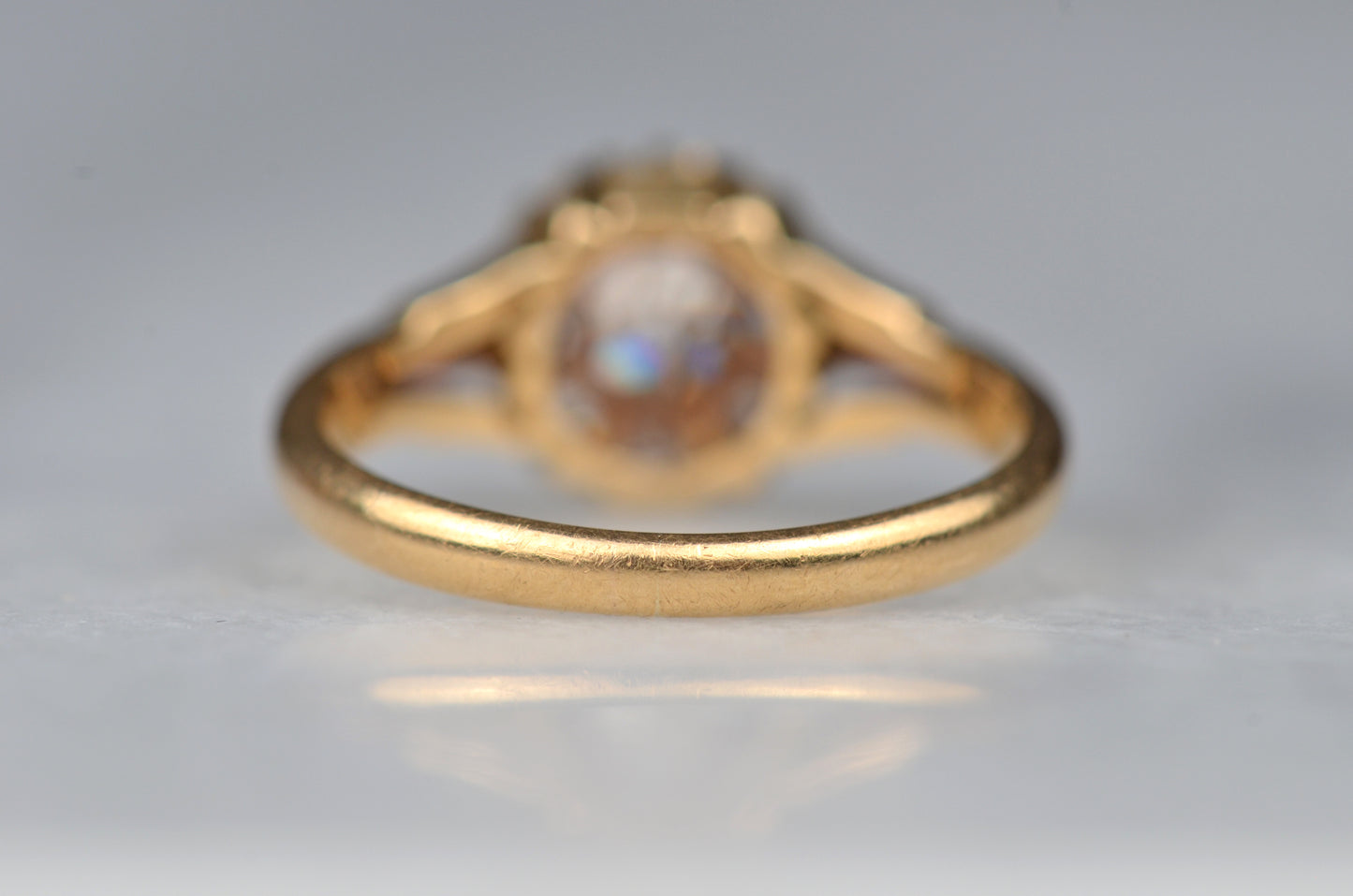 Glowing Victorian Old Mine Cluster Ring