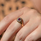 Romantic Antique Ruby Halo Ring