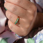 Elegant Victorian Turquoise Band Ring