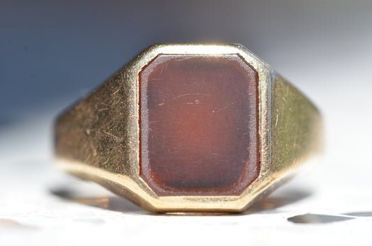 Warm Vintage Carnelian Signet Ring