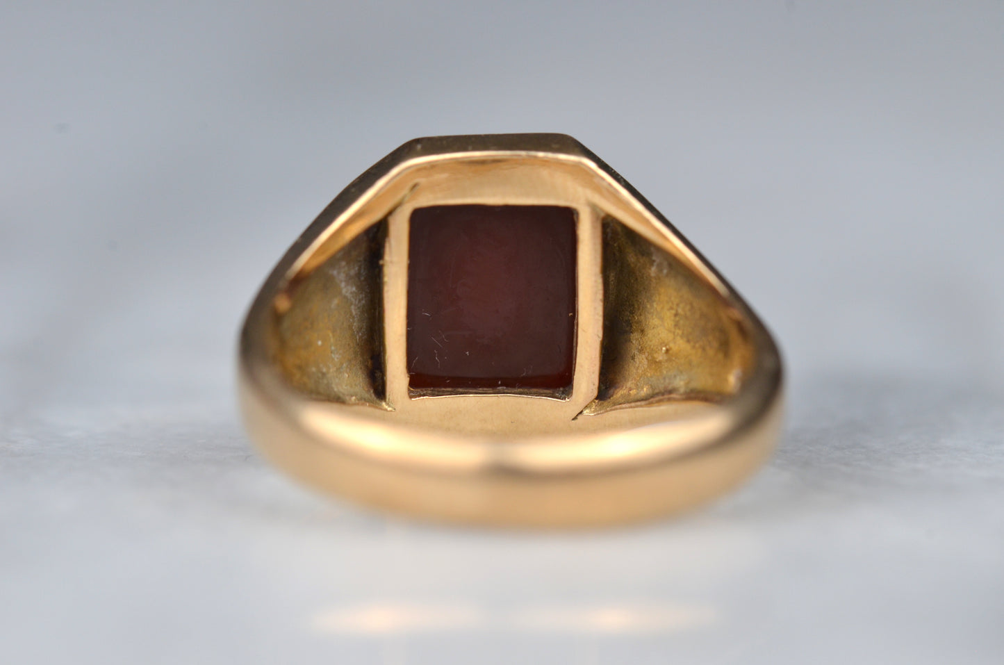 Warm Vintage Carnelian Signet Ring