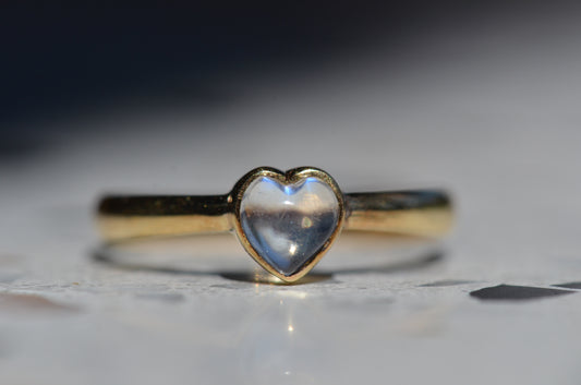 Darling Vintage Moonstone Heart Ring