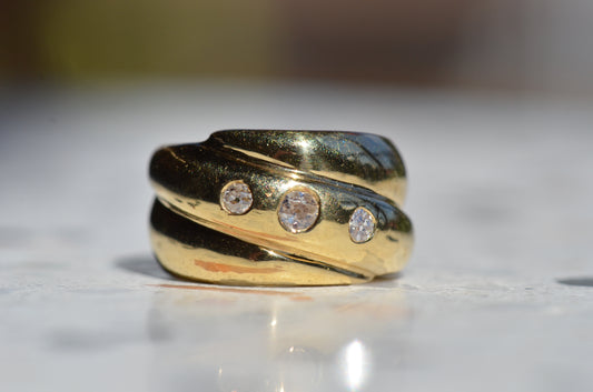 Luscious Old Cut Statement Pinky Ring