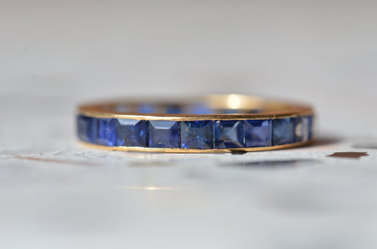 Rich Vintage Sapphire Eternity Ring