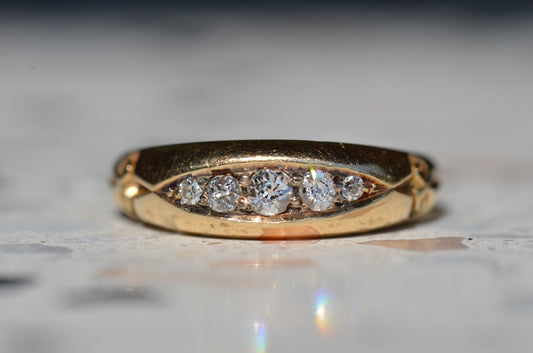 Elegant Edwardian Boat Ring