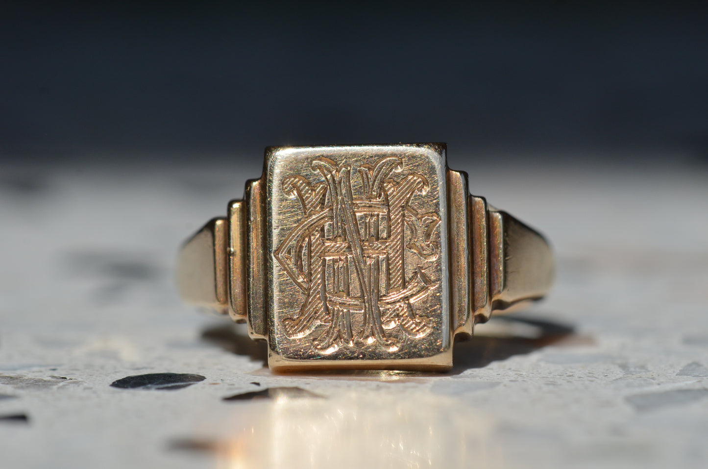 Bold Midcentury Monogram Signet