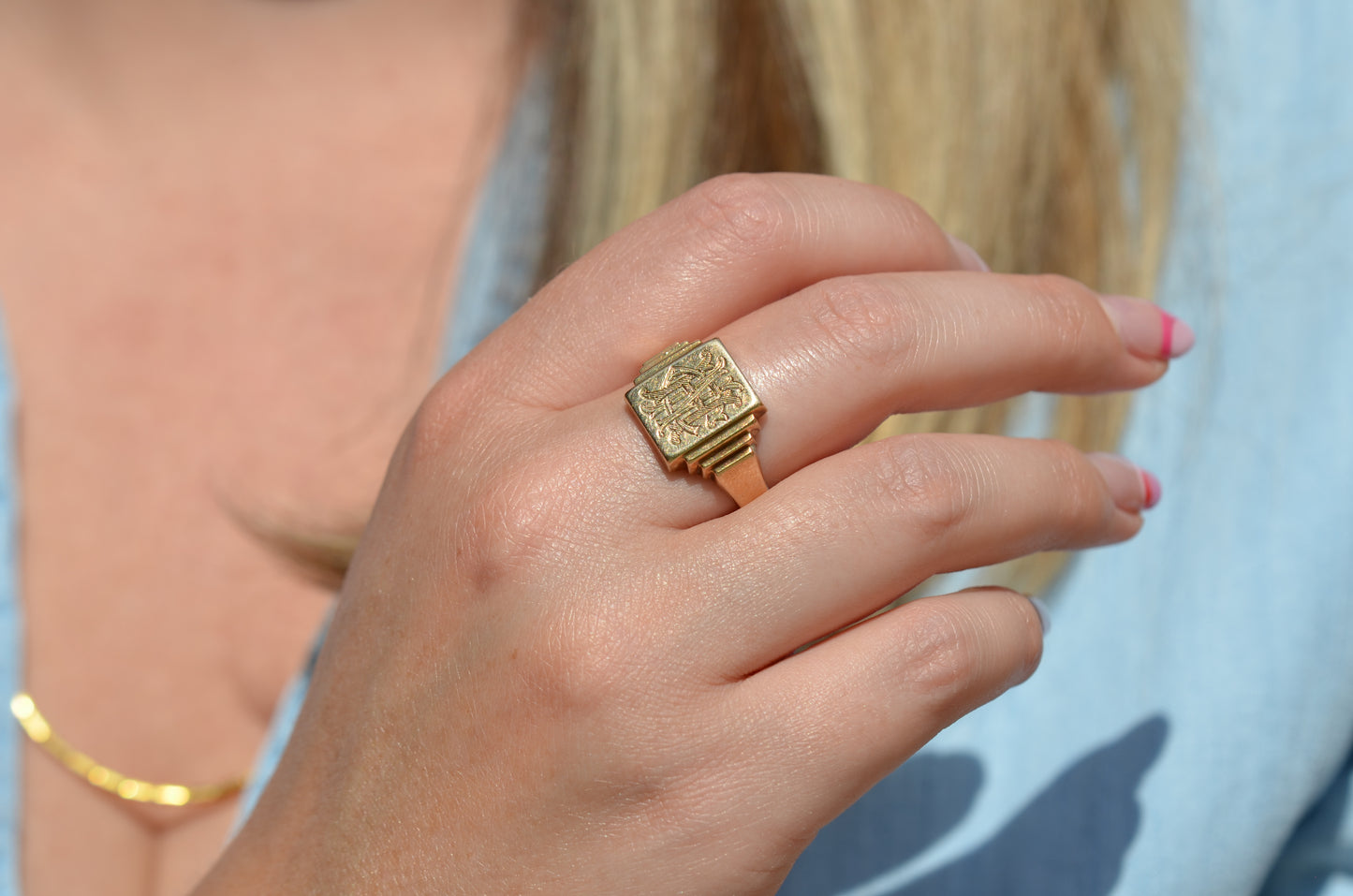 Bold Midcentury Monogram Signet