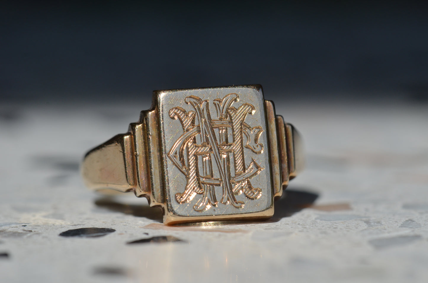 Bold Midcentury Monogram Signet